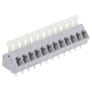 WAGO 256 Series PCB Terminal Block, 12-Contact, 5.08 mm Pitch, 16A, 250V, Grey 256 412