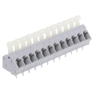 WAGO 256 Series PCB Terminal Block, 12-Contact, 5.08 mm Pitch, 16A, 250V, Grey 256 412
