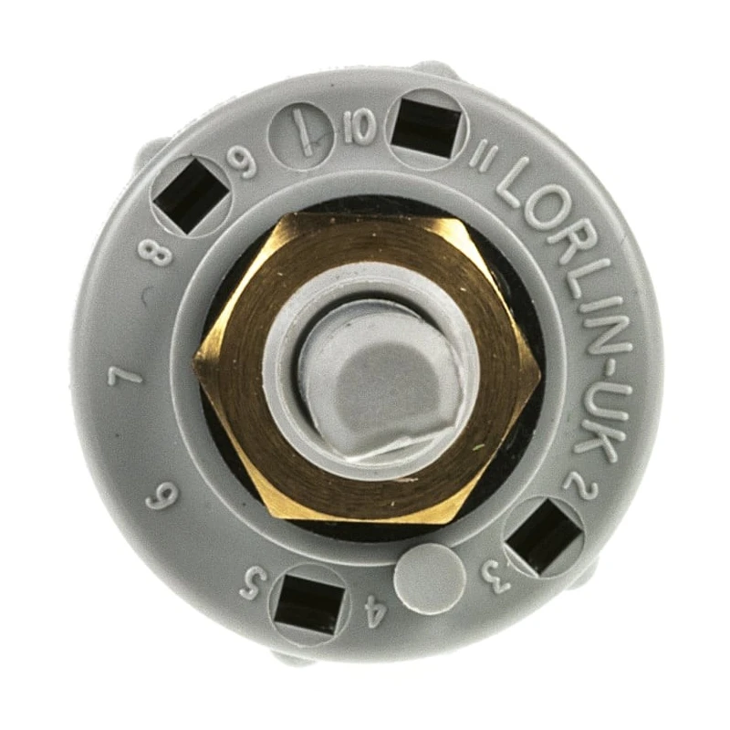 Lorlin 4 Position 3PST Rotary Switch, 150mA Current, Panel Mount, Solder Tab Terminals CK1036