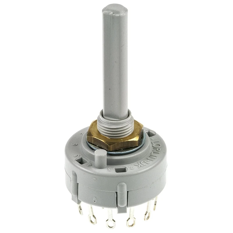Lorlin 4 Position 3PST Rotary Switch, 150mA Current, Panel Mount, Solder Tab Terminals CK1036