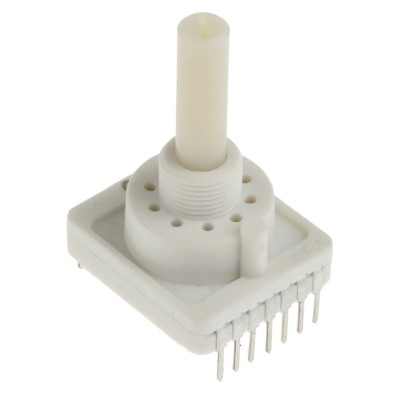 C & K 10 Position SPST Rotary Switch, 150mA, Through Hole PCB Mount Thermoplastic Housing RTAP4ES10M25NS