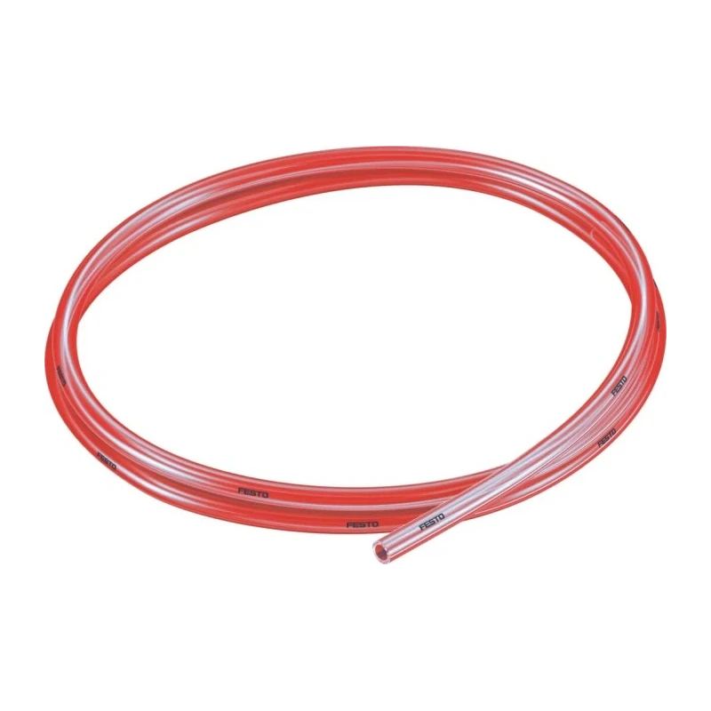 Festo Plastic Tube Red Polyurethane 6 mm Outside Diameter 50 m Length Hydrolysis Resistant PUN-H-6X1-TRT