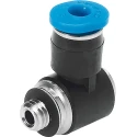 Festo Pneumatic Threaded-to-Tube Fitting Nickel Plated Brass 3mm Push-in Male M5 QSMLV-M5-3-I