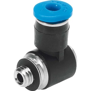 Festo Pneumatic Threaded-to-Tube Fitting Nickel Plated Brass 3mm Push-in Male M5 QSMLV-M5-3-I