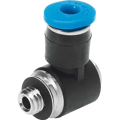 Festo Pneumatic Threaded-to-Tube Fitting Nickel Plated Brass 3mm Push-in Male M5 QSMLV-M5-3-I