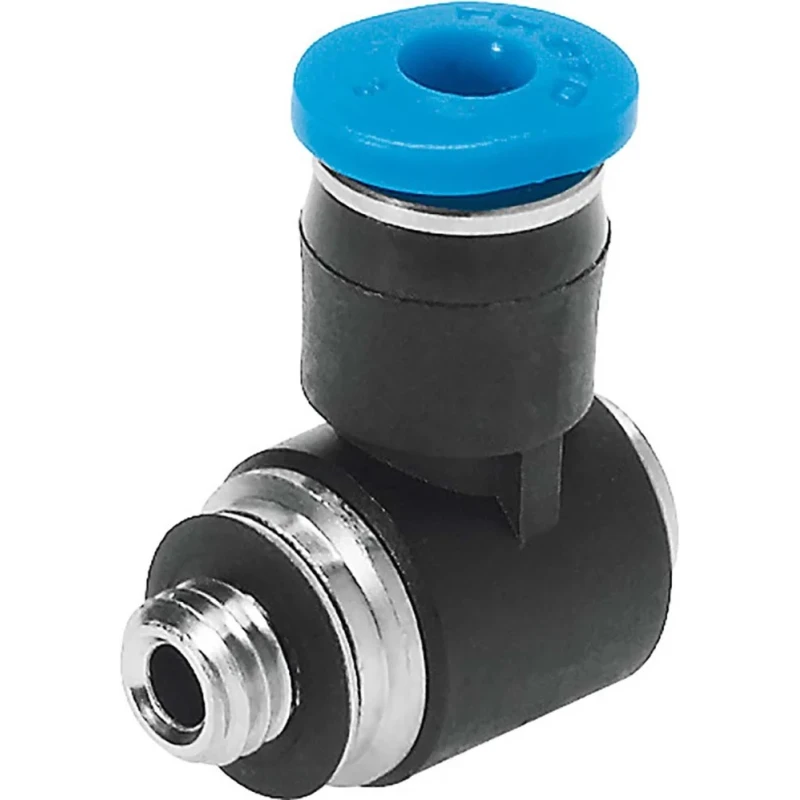 Festo Pneumatic Threaded-to-Tube Fitting Nickel Plated Brass 3mm Push-in Male M5 QSMLV-M5-3-I