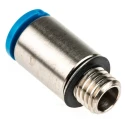 Festo Pneumatic Fitting 6mm Push-In, Male Thread M7, Nickel-Plated Brass QSM-M7-6-I-R