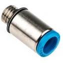 Festo Pneumatic Fitting 6mm Push-In, Male Thread M7, Nickel-Plated Brass QSM-M7-6-I-R
