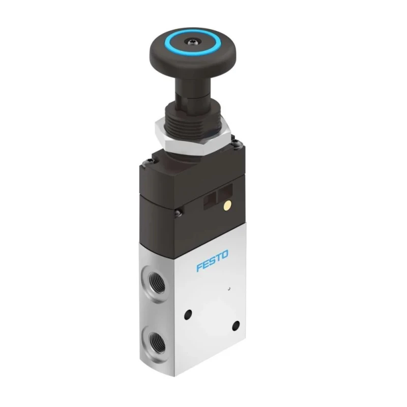 Festo Push Button Pneumatic Manual Control Valve VHEF Series, G 1/4 Thread, 3/2 Way, Aluminium Alloy VHEF-PTC-M32-M-G14