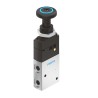 Festo Push Button Pneumatic Manual Control Valve VHEF Series, G 1/4 Thread, 3/2 Way, Aluminium Alloy VHEF-PTC-M32-M-G14