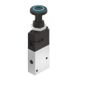 Festo Push Button Pneumatic Manual Control Valve VHEF Series, G 1/4 Thread, 3/2 Way, Aluminium Alloy VHEF-PTC-M32-M-G14
