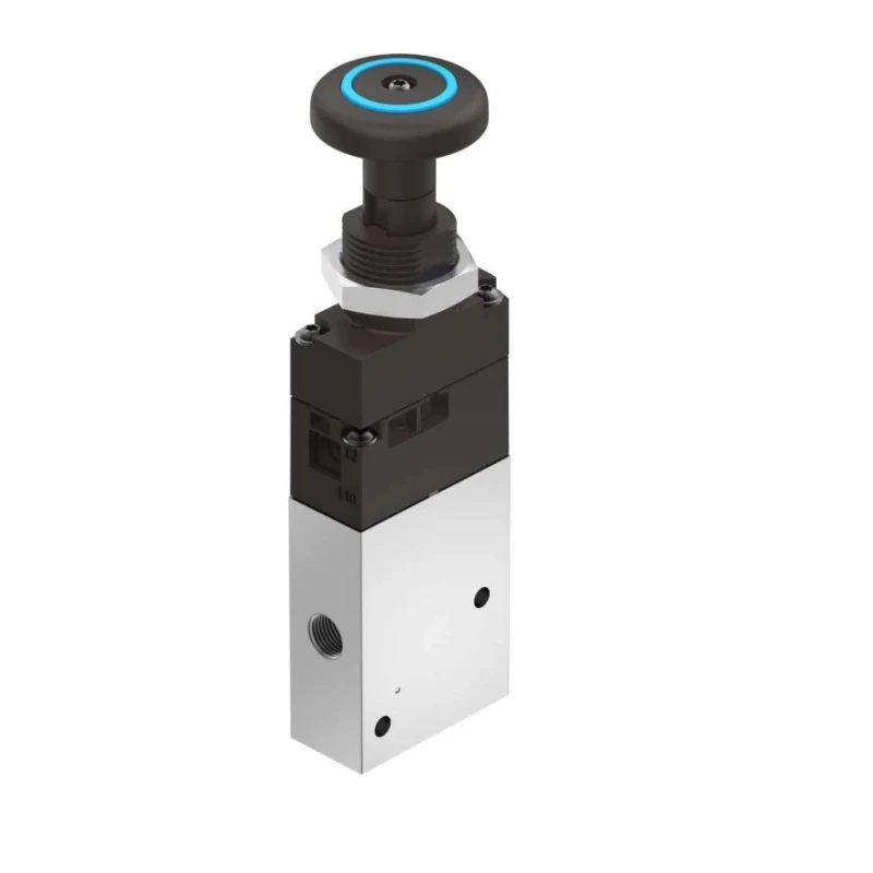 Festo Push Button Pneumatic Manual Control Valve VHEF Series, G 1/4 Thread, 3/2 Way, Aluminium Alloy VHEF-PTC-M32-M-G14