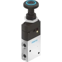 Festo Pneumatic Manual Control Valve Push Button Mechanism G 1/8 Thread, Aluminium Alloy Body, 3/2 Valve VHEF-PTC-M32-M-G18