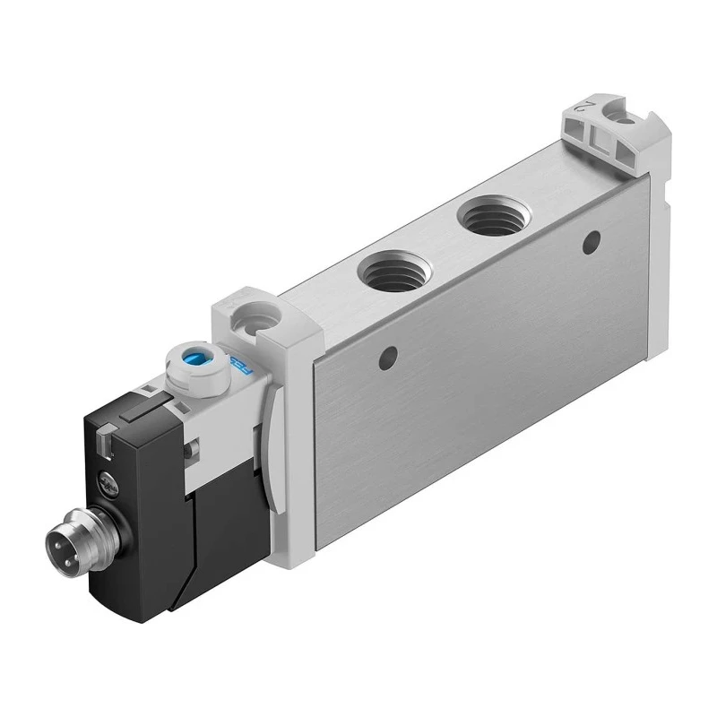 Festo 5/2 Solenoid Valve G 1/8 Aluminium Alloy Body 24V DC 8 Bar VUVG-L14-M52-AT-G18-1R8L