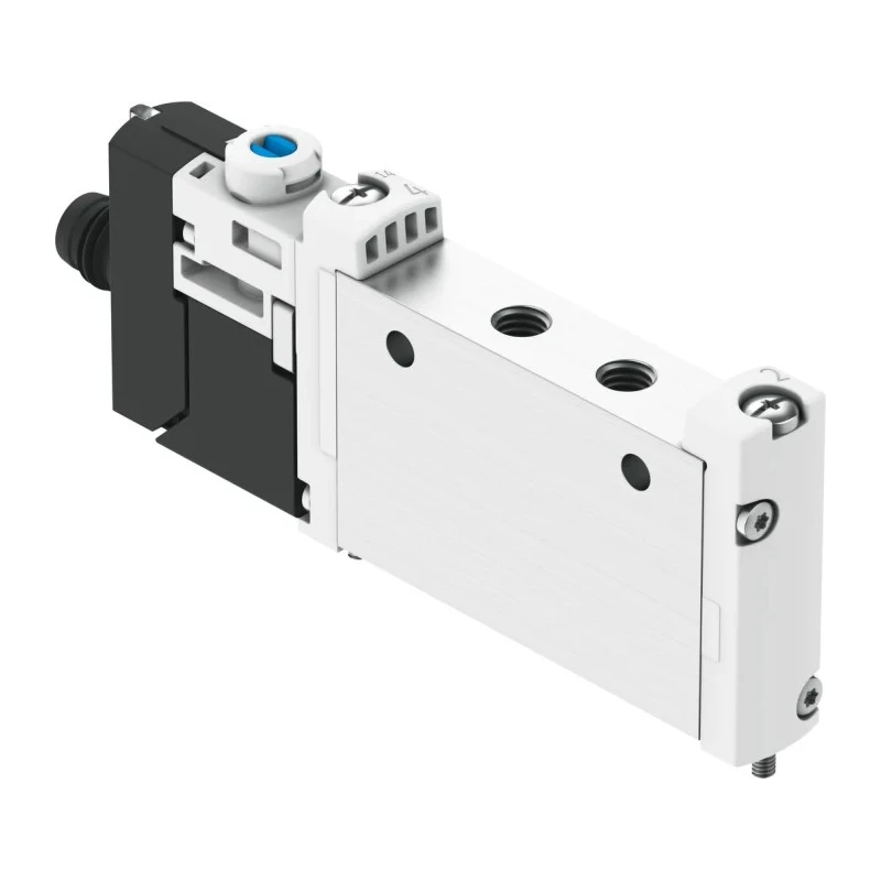 Festo 5/2 Solenoid Valve, Metric Port M5, 24V DC, Aluminium Alloy Body, VUVG-L10-M52-RT-M5-1R8L