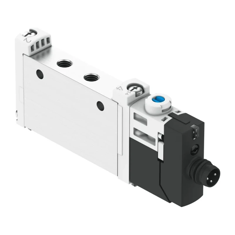 Festo 5/2 Solenoid Valve, Metric Port M5, 24V DC, Aluminium Alloy Body, VUVG-L10-M52-RT-M5-1R8L