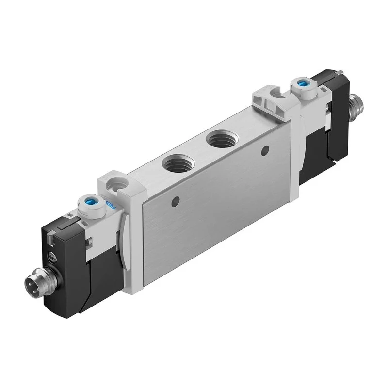 Festo Pneumatic Solenoid Valve 5/2, G 1/8 Port, Aluminium Alloy Body, 24V DC, 1W Solenoid Power, 8 VUVG-L14-B52-T-G18-1R8L