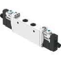 Festo Pneumatic Solenoid Valve 5/2, G 1/8 Port, Aluminium Alloy Body, 24V DC, 1W Solenoid Power, 8 VUVG-L14-B52-T-G18-1R8L