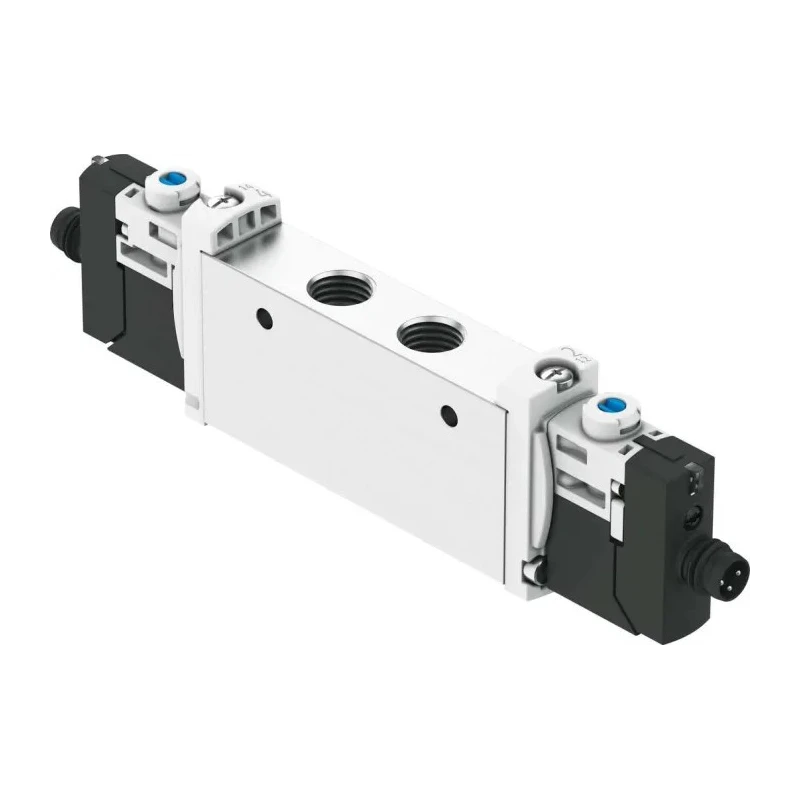 Festo Pneumatic Solenoid Valve 5/2, G 1/8 Port, Aluminium Alloy Body, 24V DC, 1W Solenoid Power, 8 VUVG-L14-B52-T-G18-1R8L