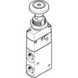 Festo Push Button Pneumatic Manual Control Valve VHEF Series, G 1/4, Aluminium Alloy Body, 10 bar Pressure VHEF-P-M52-M-G14