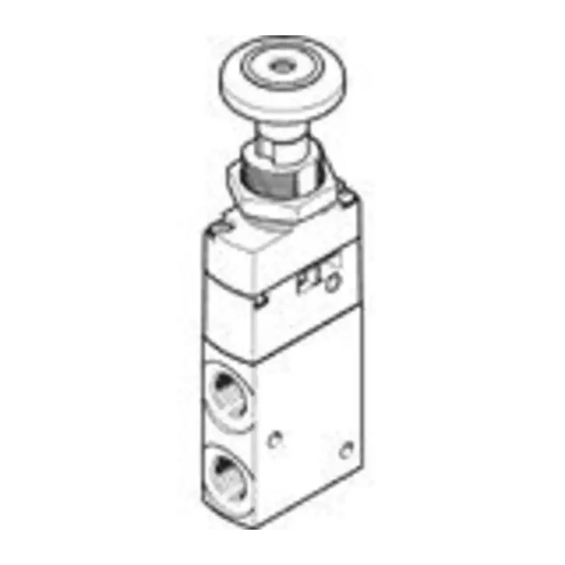 Festo Push Button Pneumatic Manual Control Valve VHEF Series, G 1/4, Aluminium Alloy Body, 10 bar Pressure VHEF-P-M52-M-G14