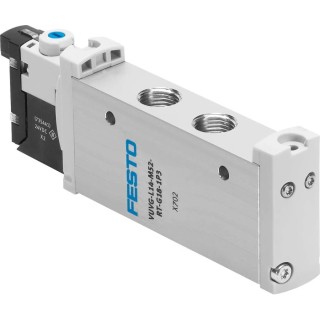Festo 5/2 Way Monostable Solenoid Valve G 1/8 Port Size Aluminium Alloy Body 24V DC 1W VUVG-L14-M52-MT-G18-1H2L-W1