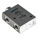 Festo Plunger Pneumatic Manual Control Valve, 10 Bar Maximum Operating Pressure, Aluminium Alloy Body, 3/2 VMEF-ST-M32-M-G18