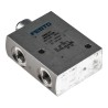 Festo Plunger Pneumatic Manual Control Valve, 10 Bar Maximum Operating Pressure, Aluminium Alloy Body, 3/2 VMEF-ST-M32-M-G18
