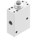 Festo Plunger Pneumatic Manual Control Valve, 10 Bar Maximum Operating Pressure, Aluminium Alloy Body, 3/2 VMEF-ST-M32-M-G18