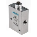 Festo Plunger Pneumatic Manual Control Valve, 10 Bar Maximum Operating Pressure, Aluminium Alloy Body, 3/2 VMEF-ST-M32-M-G18