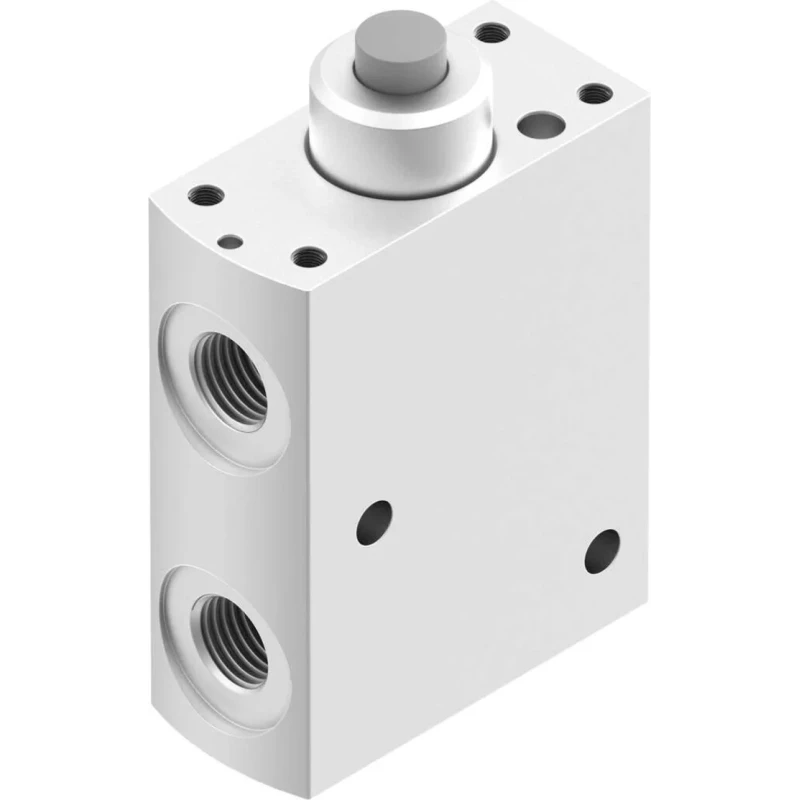 Festo Plunger Pneumatic Manual Control Valve, 10 Bar Maximum Operating Pressure, Aluminium Alloy Body, 3/2 VMEF-ST-M32-M-G18