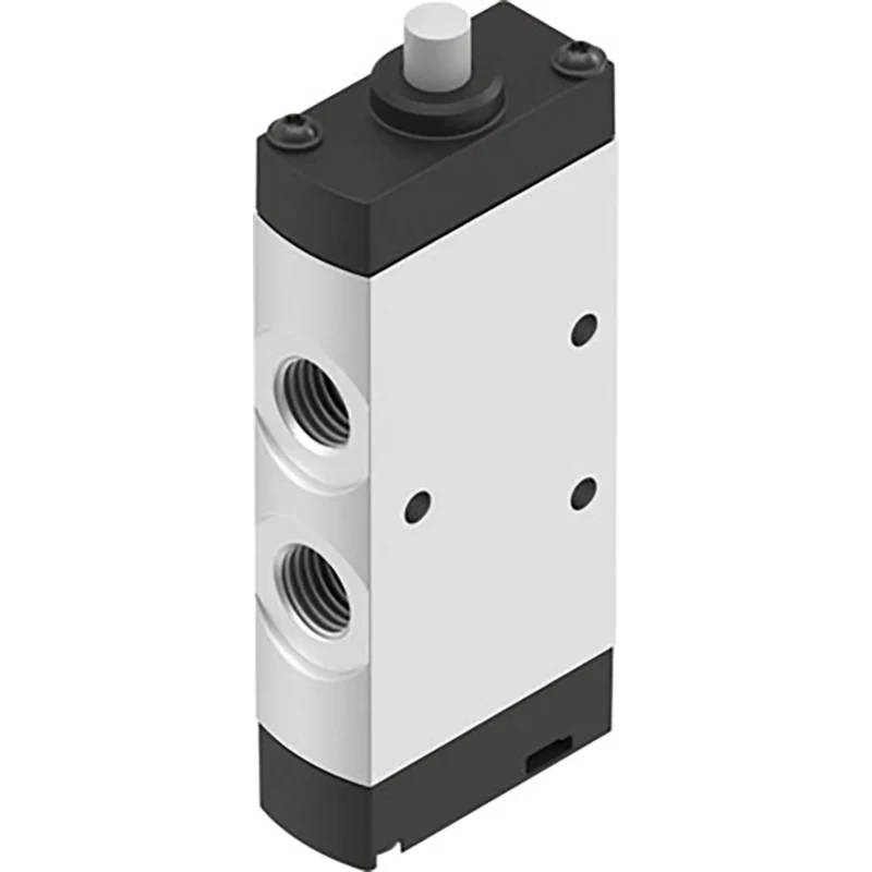 Festo Plunger Pneumatic Manual Control Valve 5/2, G 1/4 Port, Aluminium Alloy Body, Max Pressure 10 bar VMEF-S-M52-M-G14