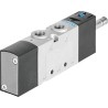 Festo Pneumatic Solenoid Valve 5/2 Function G1/4 Port Die Cast Aluminium Body 10 bar Max Pressure VUVS-LT25-M52-MD-G14-F8
