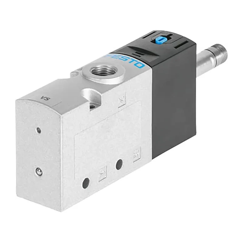 Festo Pneumatic Solenoid Valve 5/2, Single Solenoid, 3/8 in Port Size, Die Cast Aluminium Body, 10 VUVS-LT30-M52-MD-G38-F8
