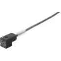 Festo LED Pilot Valve Plug Socket Cable 24V DC, 5m Length, IP67 Protection KME-1-24-5-LED