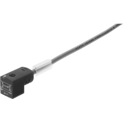 Festo LED Pilot Valve Plug Socket Cable 24V DC, 5m Length, IP67 Protection KME-1-24-5-LED