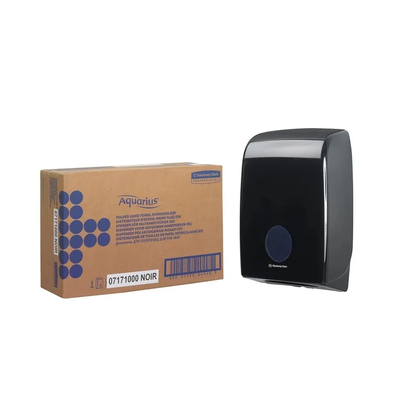 Aquarius Plastic Black Wall Folded Towel Paper Towel Dispenser 265 mm x 136 mm x 265 mm 7171