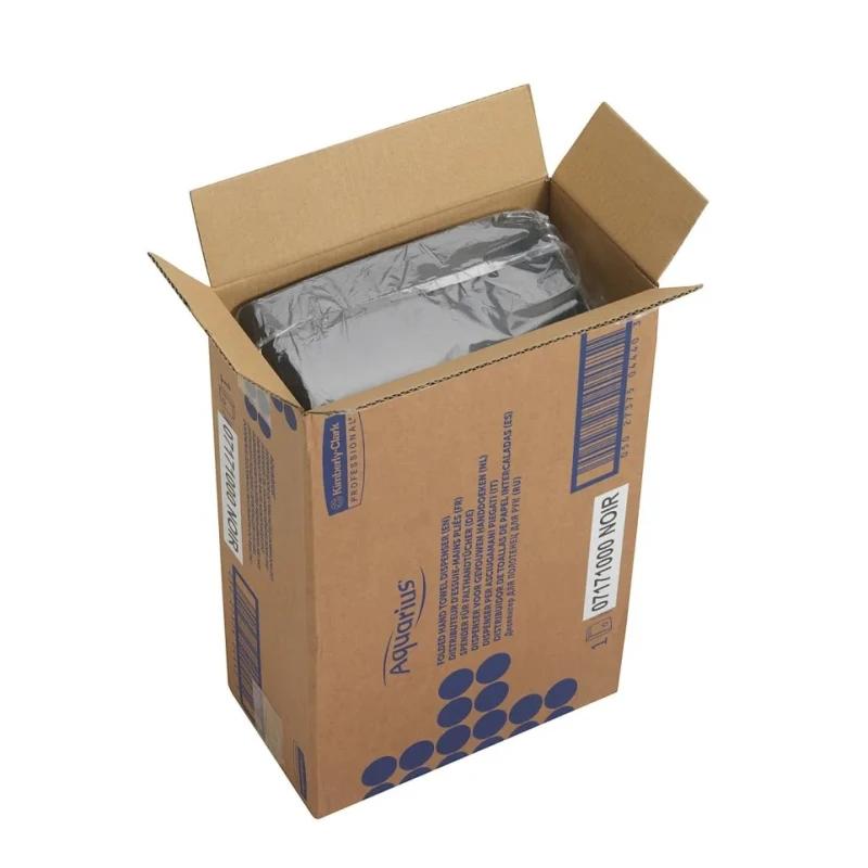 Aquarius Plastic Black Wall Folded Towel Paper Towel Dispenser 265 mm x 136 mm x 265 mm 7171