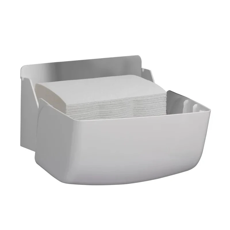 Aquarius Plastic White Wall Folded Paper Towel Dispenser 159 mm x 287 mm x 142 mm 6956