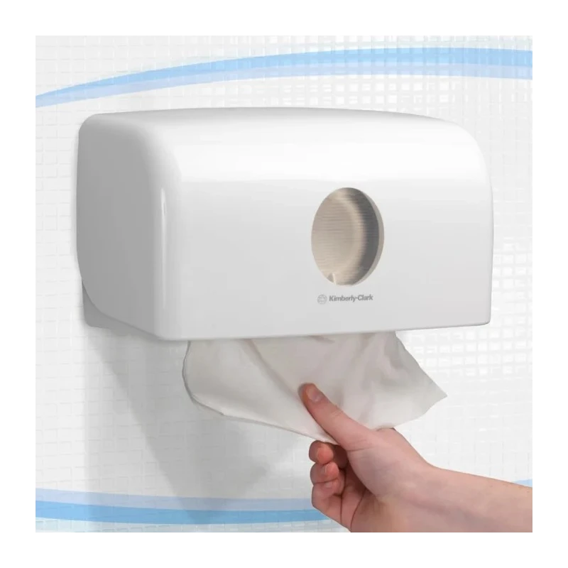 Aquarius Plastic White Wall Folded Paper Towel Dispenser 159 mm x 287 mm x 142 mm 6956