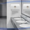 Aquarius Plastic White Wall Folded Paper Towel Dispenser 159 mm x 287 mm x 142 mm 6956