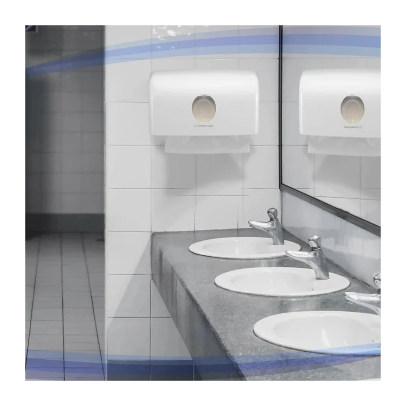 Aquarius Plastic White Wall Folded Paper Towel Dispenser 159 mm x 287 mm x 142 mm 6956