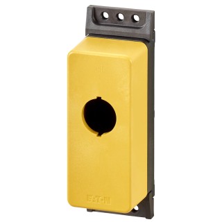 Eaton Yellow Plastic M22 Push Button Enclosure 22 mm Diameter 1 Hole IP67 IP69K CE Rated 197231 M22-FIY1