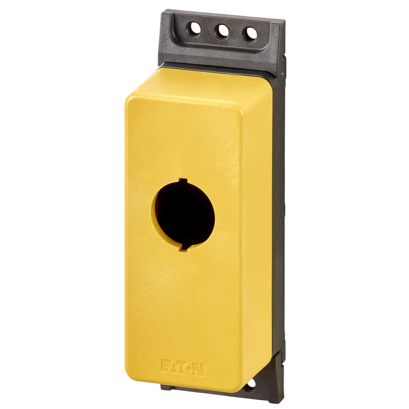 Eaton Yellow Plastic M22 Push Button Enclosure 22 mm Diameter 1 Hole IP67 IP69K CE Rated 197231 M22-FIY1