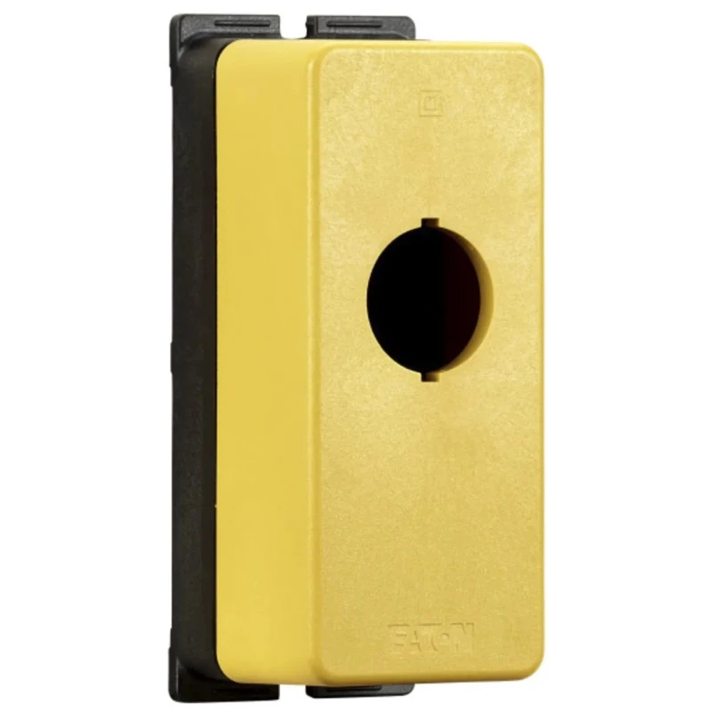 Eaton Yellow Plastic M22 Push Button Enclosure 22 mm Diameter 1 Hole IP67 IP69K CE Rated 197231 M22-FIY1