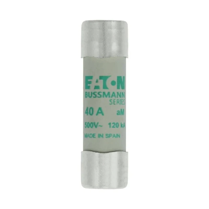 Eaton Ceramic Cartridge Fuse, 40A Current Rating, 14 x 51 mm, 500V AC, aM Series C14M40