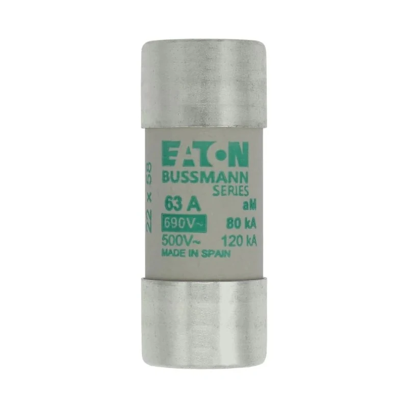 Eaton Ceramic Cartridge Fuse 63A AM Time-Delay, 690V AC, 22 x 58 mm C22M63