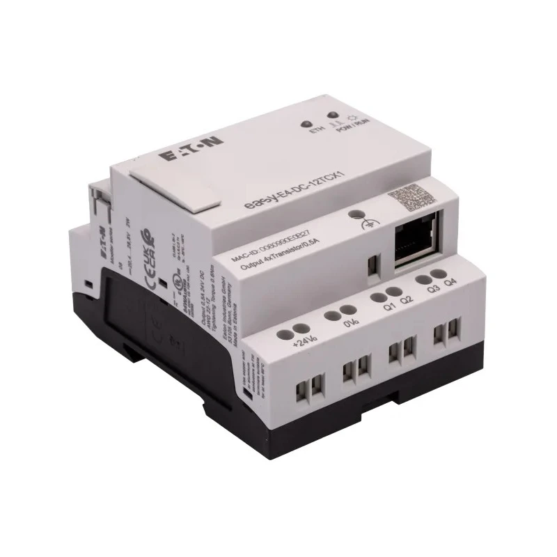 Eaton easyE4 Series Logic Module, 8 Inputs, Analogue and Digital Input, 4 Transistor Outputs, 24V DC Supply EASY-E4