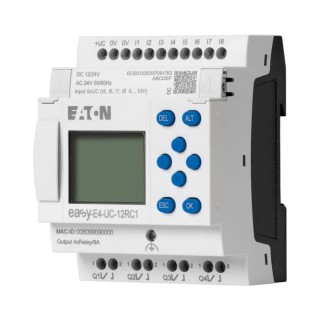 Eaton easyE4 Series Logic Module 8-Input Analogue Digital Input 4 Relay Outputs easyE4
