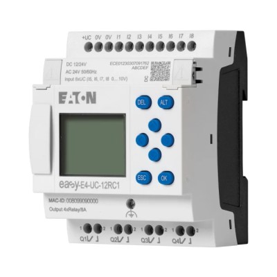Eaton easyE4 Series Logic Module 8-Input Analogue Digital Input 4 Relay Outputs easyE4